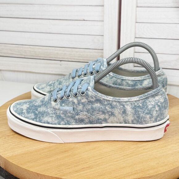 Vans Authentic Denim Destroy Acid Wash Canvas Sneakers Blue 6.5 Men 8 Women - Picture 3 of 11